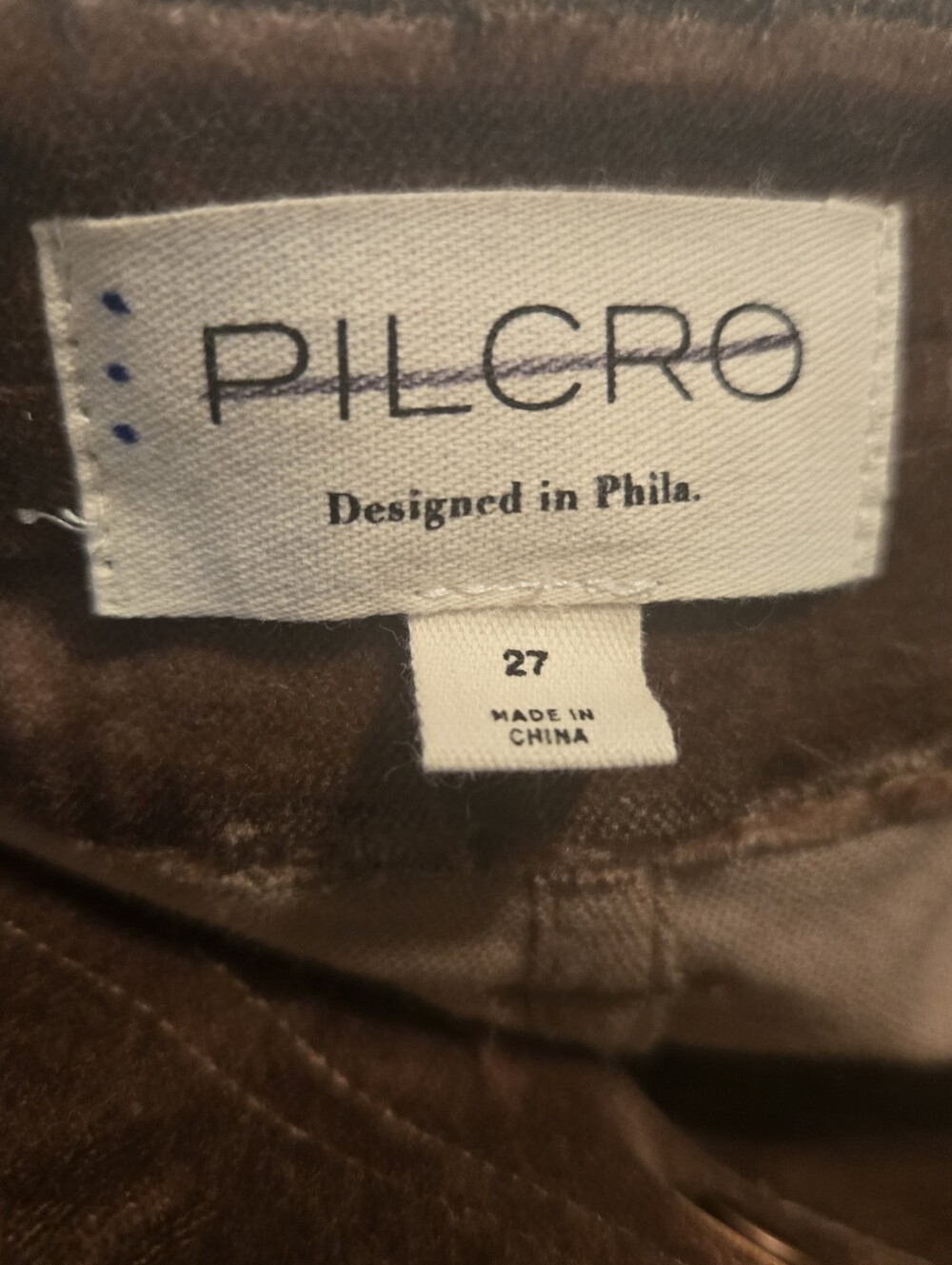 Pilcro The Wanderer Brown Velvet Beaded Stars Pants NWT Size 27 - Picture 9 of 12